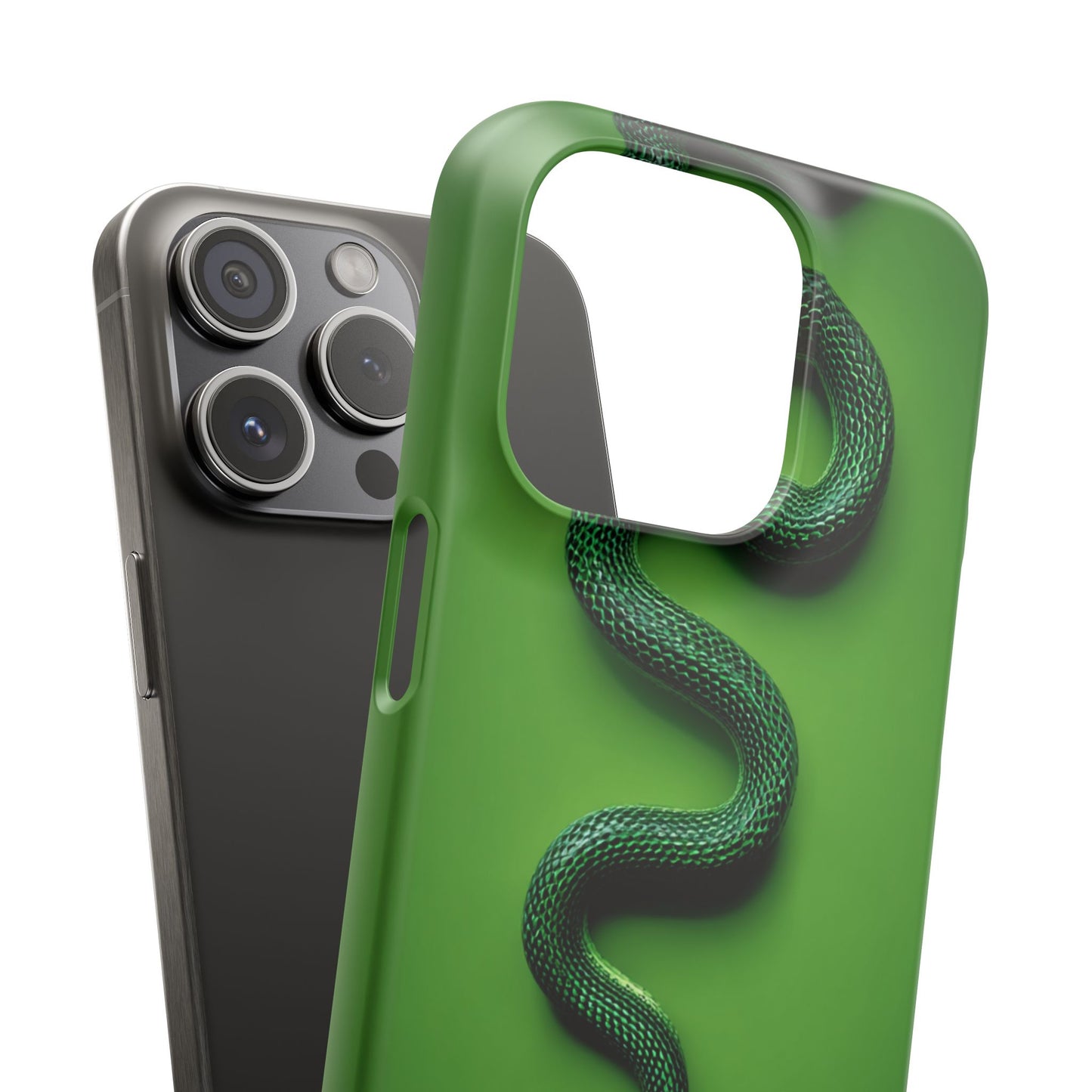 Green Snake Snap Case for iPhone, Stylish Phone Cover, Unique Gift, Trendy Accessory, Birthday, Nature Lover's Phone Case