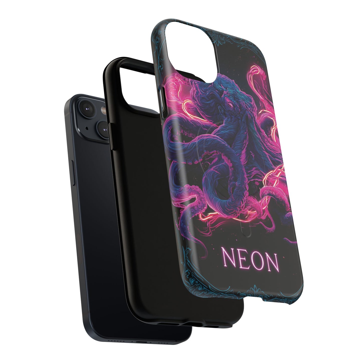Neon Octopus Phone Case — Tough Magnetic Protective Cover