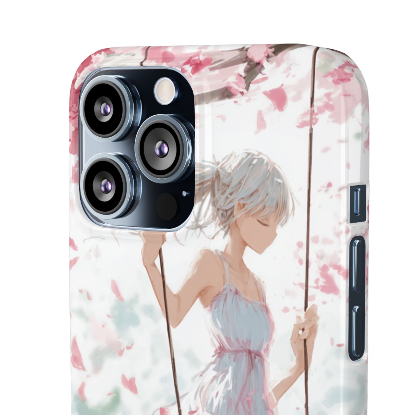 Elegant Floral Snap Cases for iPhone, Personalized Phone Covers, Cute Spring Gifts, Anime Aesthetic Accessories, Flower-themed Cell [...]