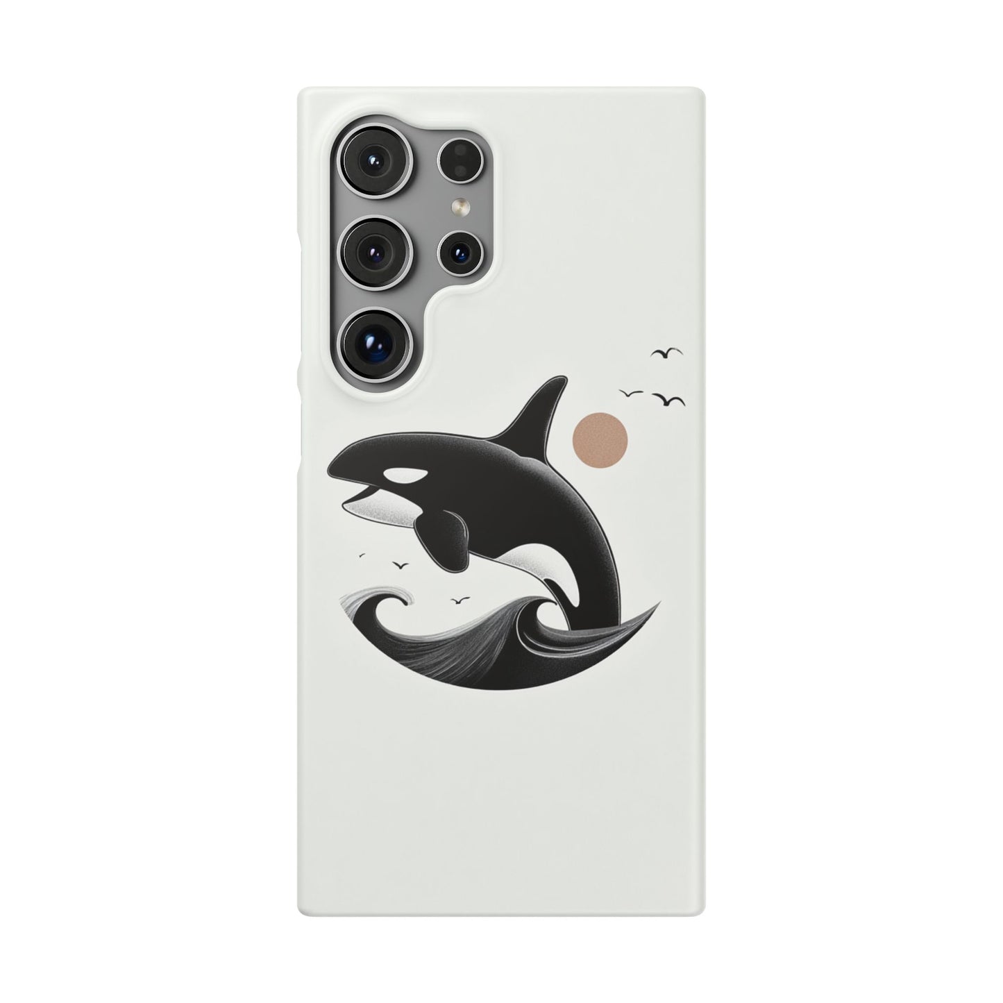 Whale Splash Phone Case | Ocean Lover Gift, Marine Art, Snap Cases, Cute Whale Design, Custom Phone Accessories