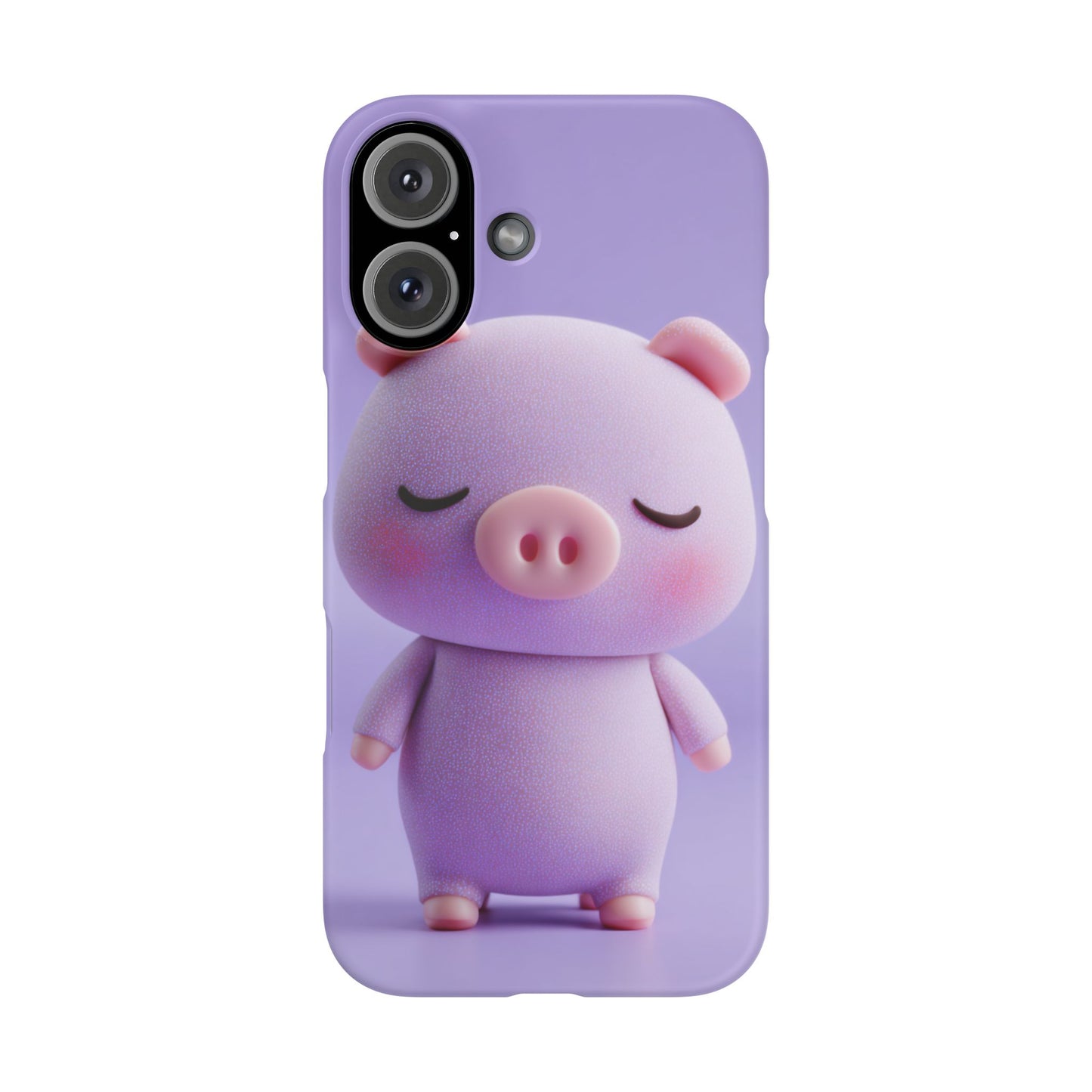 Cute Pig Snap Case for iPhone, Animal Lovers Phone Cover, Kawaii Aesthetic Accessory, Birthday Gift, Unique Phone Protection