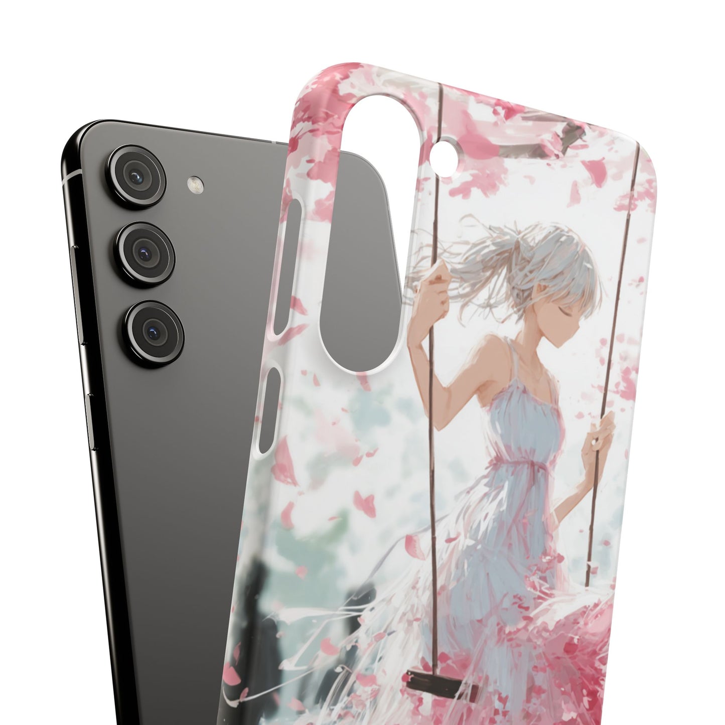 Elegant Floral Snap Cases for iPhone, Personalized Phone Covers, Cute Spring Gifts, Anime Aesthetic Accessories, Flower-themed Cell [...]