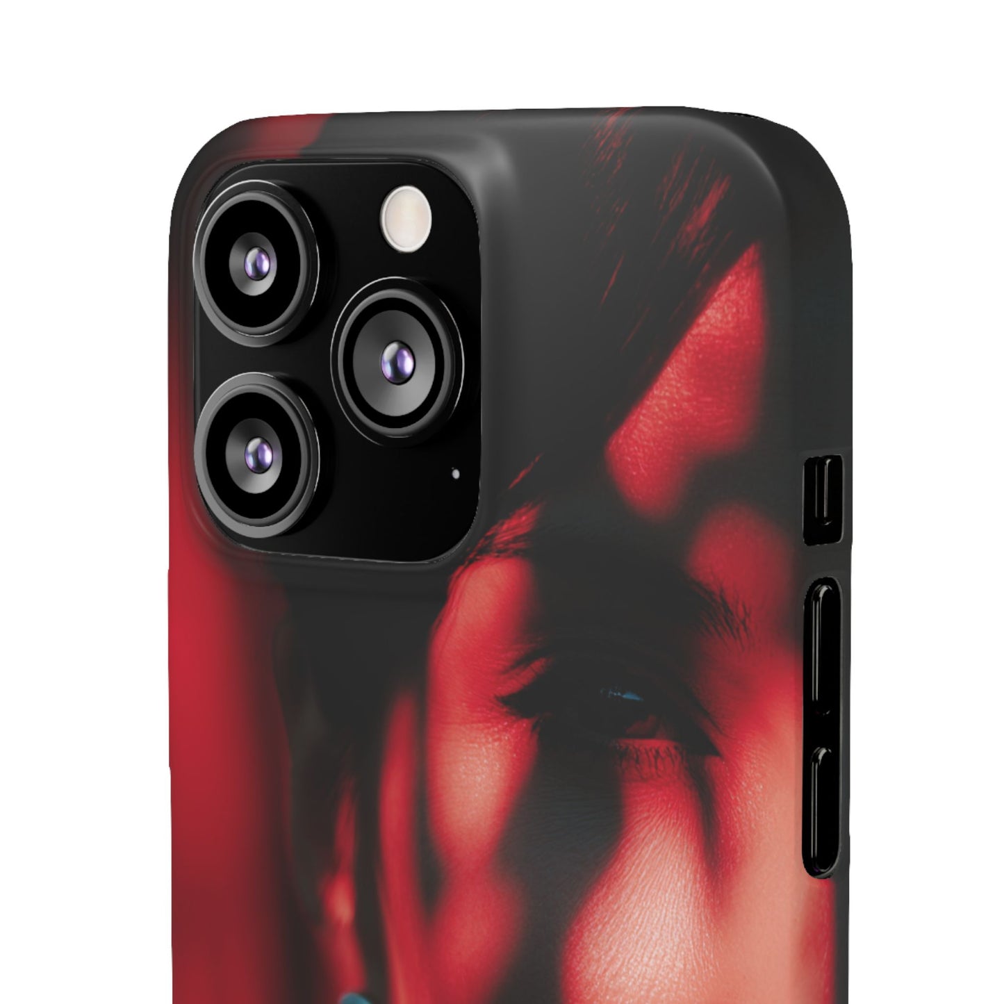 Stylish Snap Cases for Phone, Artistic Phone Cover, Unique Gifts, Red Aesthetic Case, Trendy Accessory, Vibrant Protection