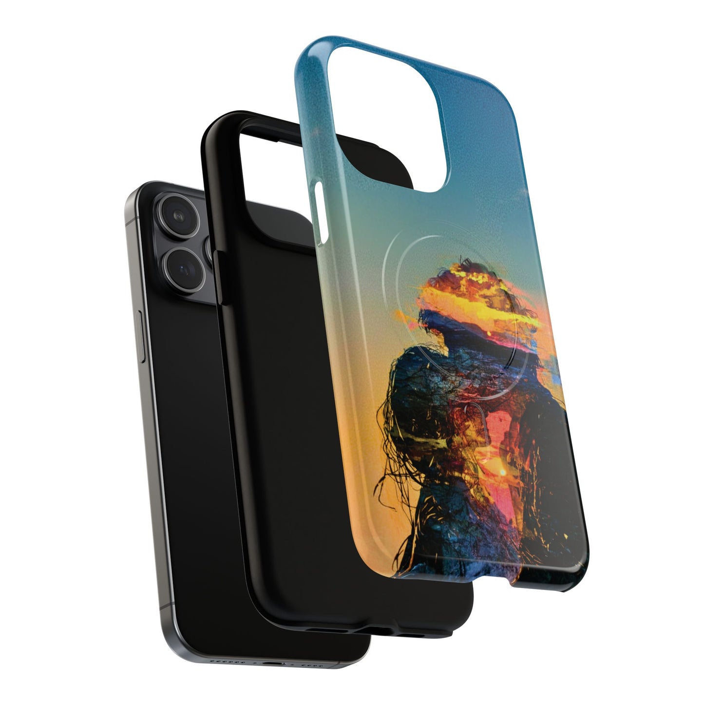 Abstract Sunset Silhouette Tough Magnetic Phone Case