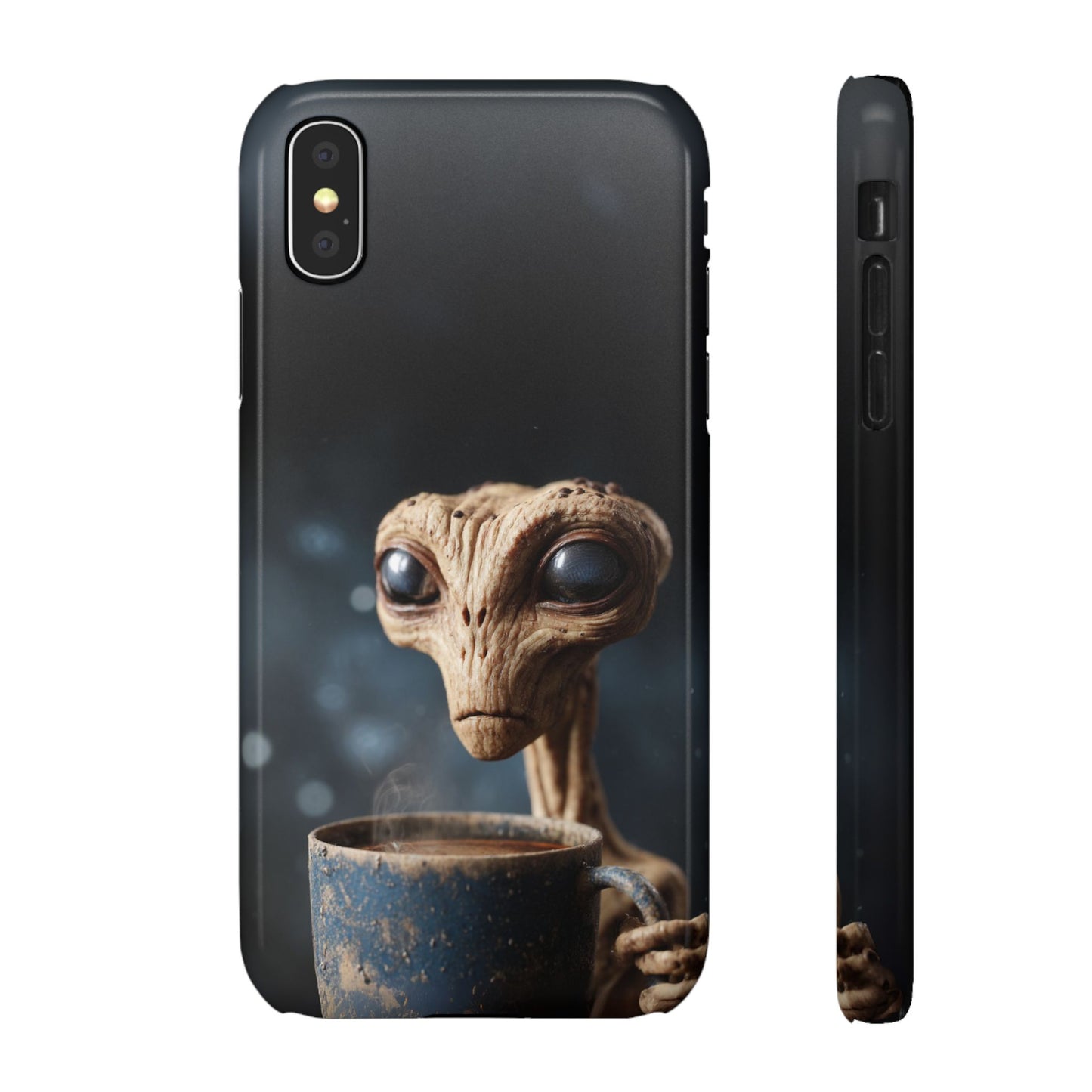 Alien Coffee Snap Case, Unique Phone Cover, Pop Culture Accessory, Gift for Sci-Fi Lovers, Customizable Phone Case