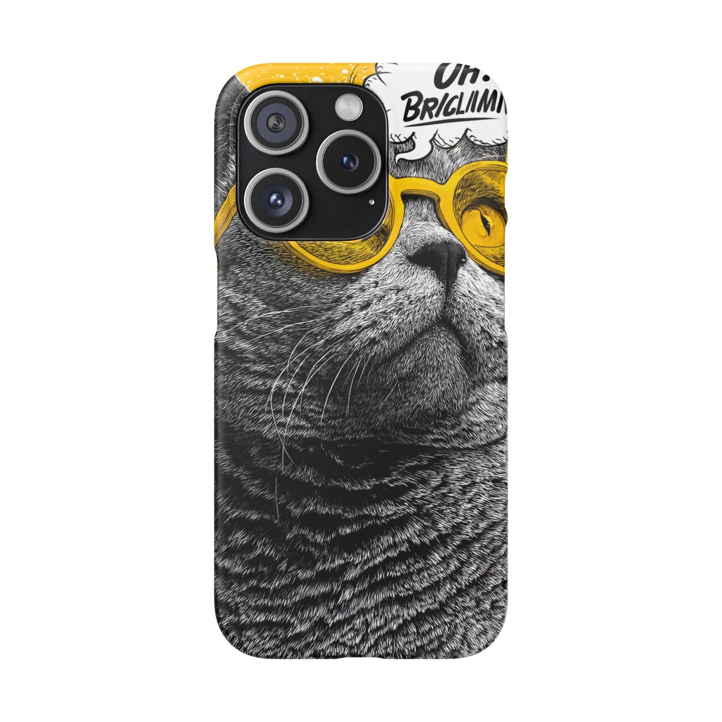Playful Cat Snap Case - Quirky Phone Cover for Cat Lovers, Gift for Pet Enthusiasts, Funny Accessory for Any Occasion