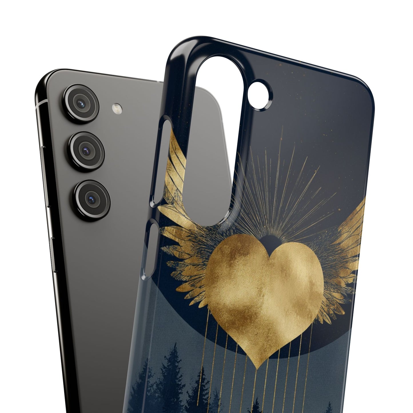 Heart Wing Snap Case, Elegant Phone Cover, Unique Gift, Artistic Accessory, Protective Case for Love and Romance