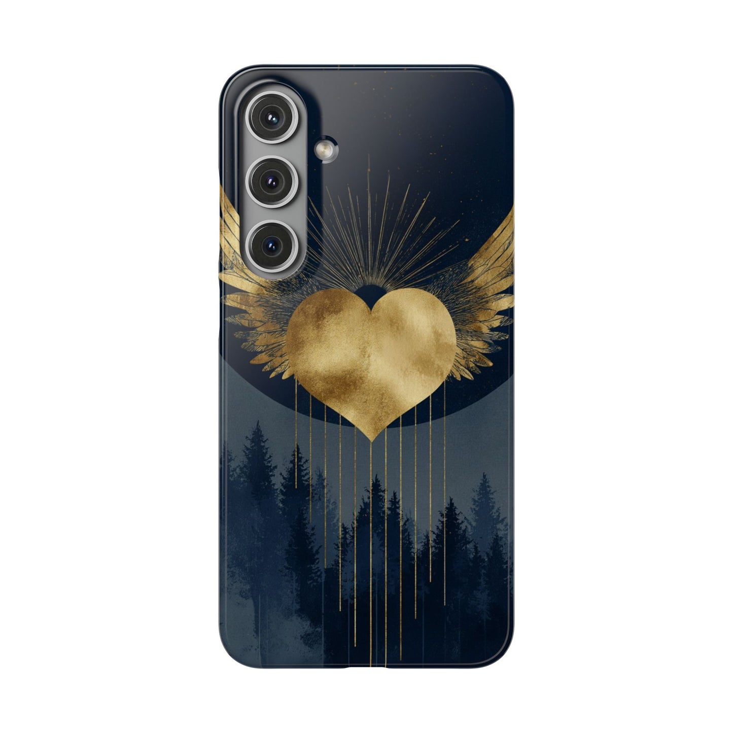 Heart Wing Snap Case, Elegant Phone Cover, Unique Gift, Artistic Accessory, Protective Case for Love and Romance