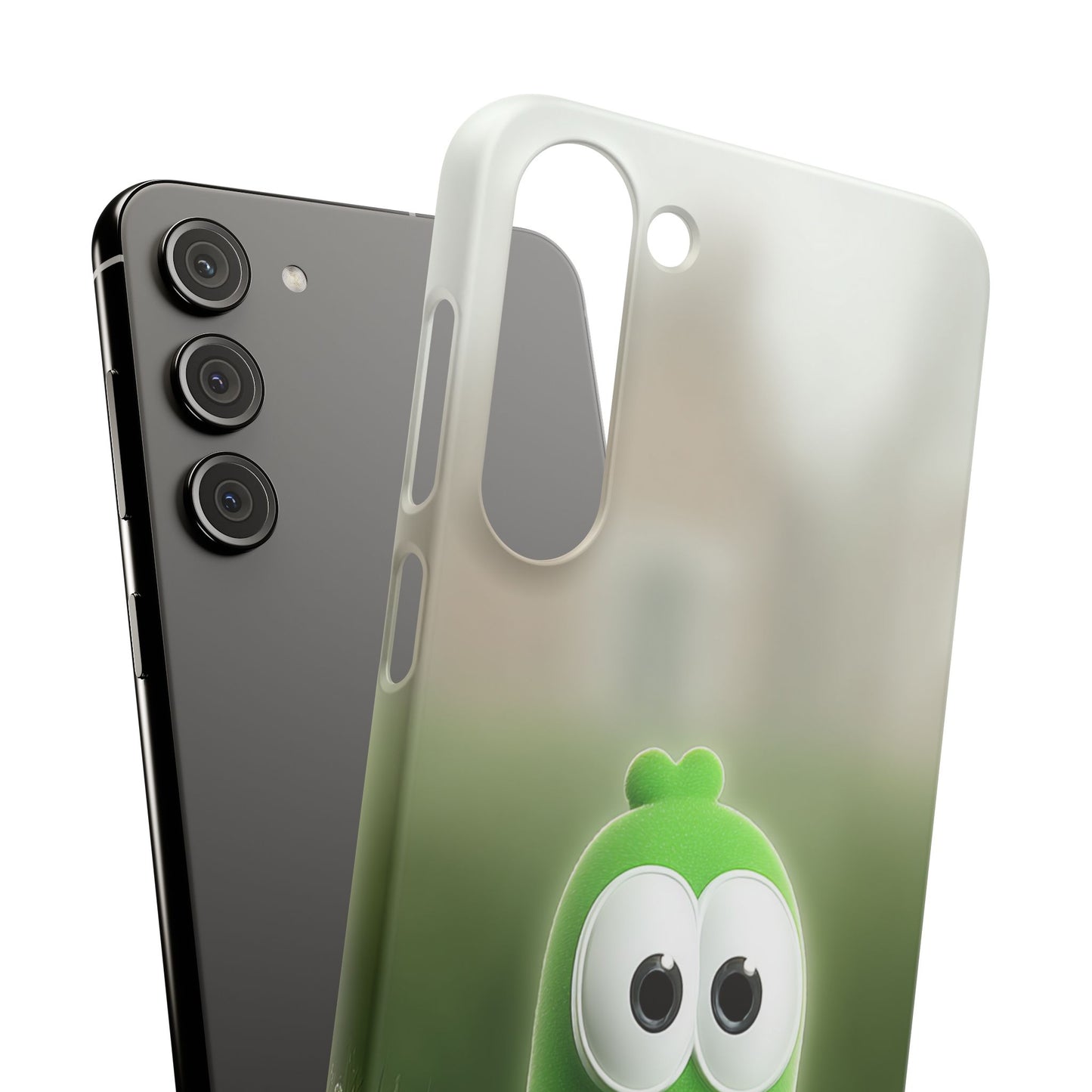 Cute Green Creature Phone Case, Snap Cases, Green Monster Phone Cover, Fun Phone Accessory, Playful Gift for Kids