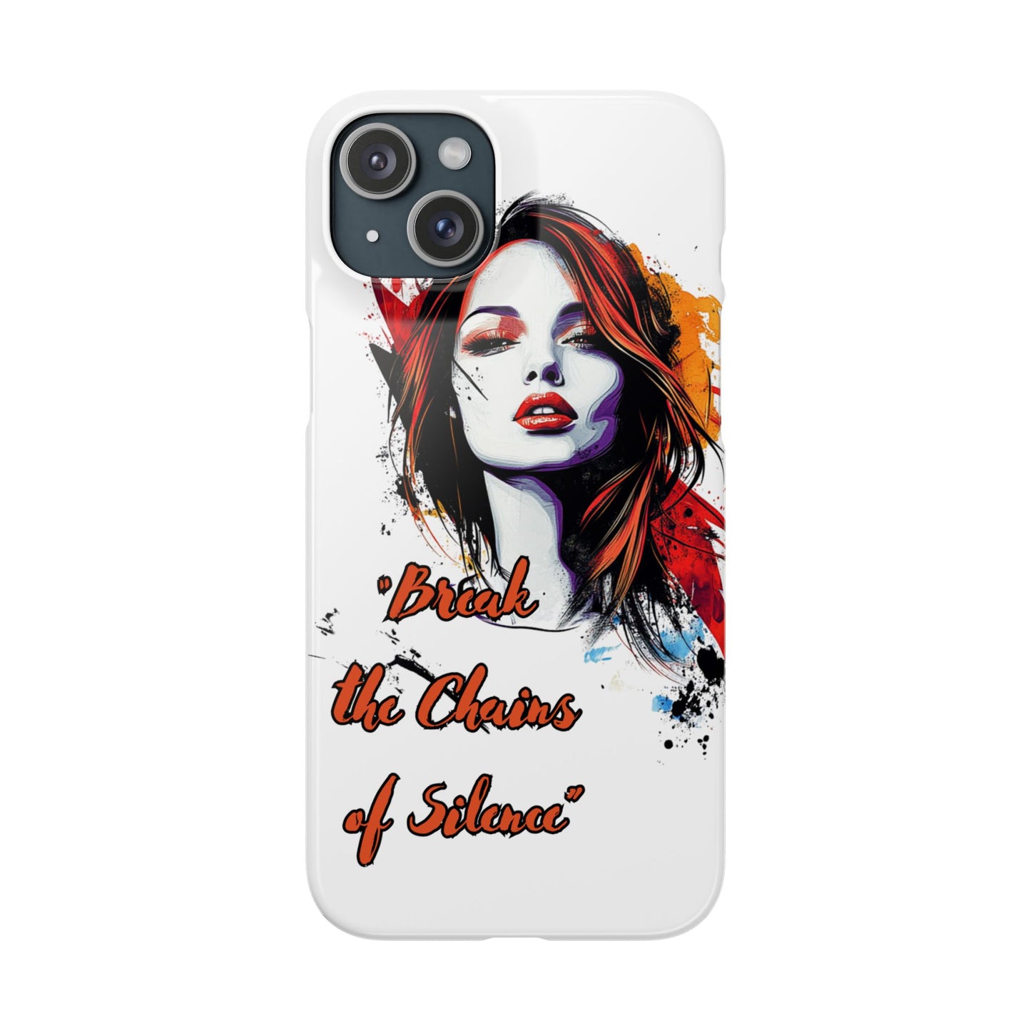 Empowering Art Snap Cases, Phone Cover, Break the Chains of Silence, Unique Gift, Inspirational Tech Accessories
