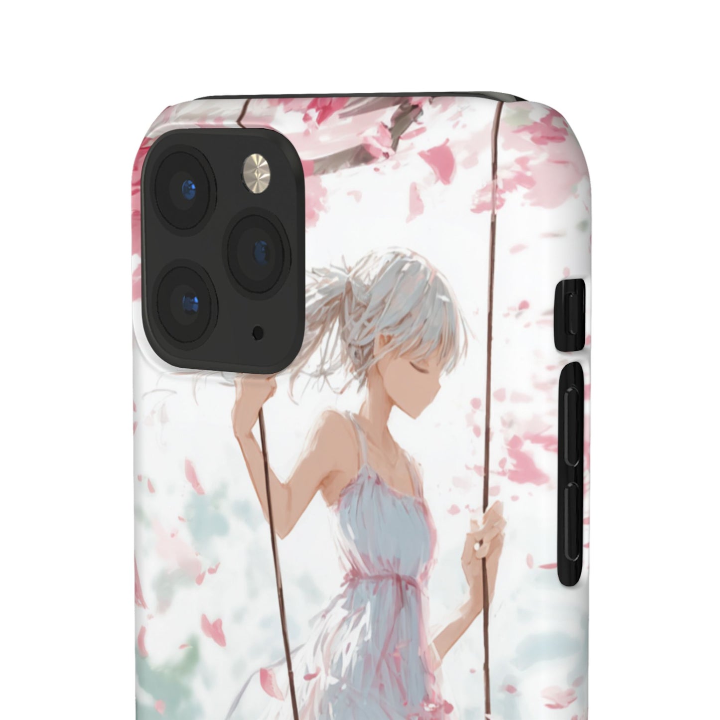 Elegant Floral Snap Cases for iPhone, Personalized Phone Covers, Cute Spring Gifts, Anime Aesthetic Accessories, Flower-themed Cell [...]