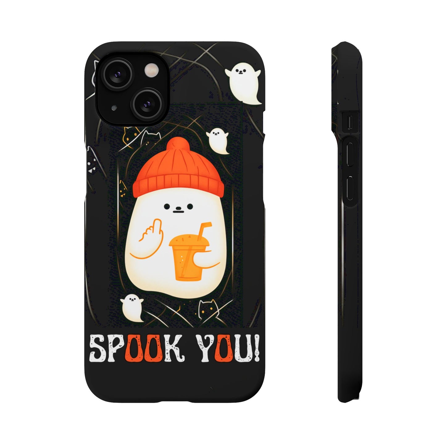 Spook You Halloween Ghost Snap Case Kawaii Protective Phone Cover for iPhone and Samsung