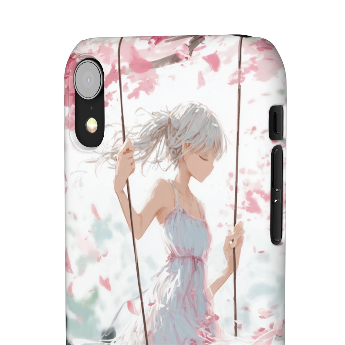 Elegant Floral Snap Cases for iPhone, Personalized Phone Covers, Cute Spring Gifts, Anime Aesthetic Accessories, Flower-themed Cell [...]
