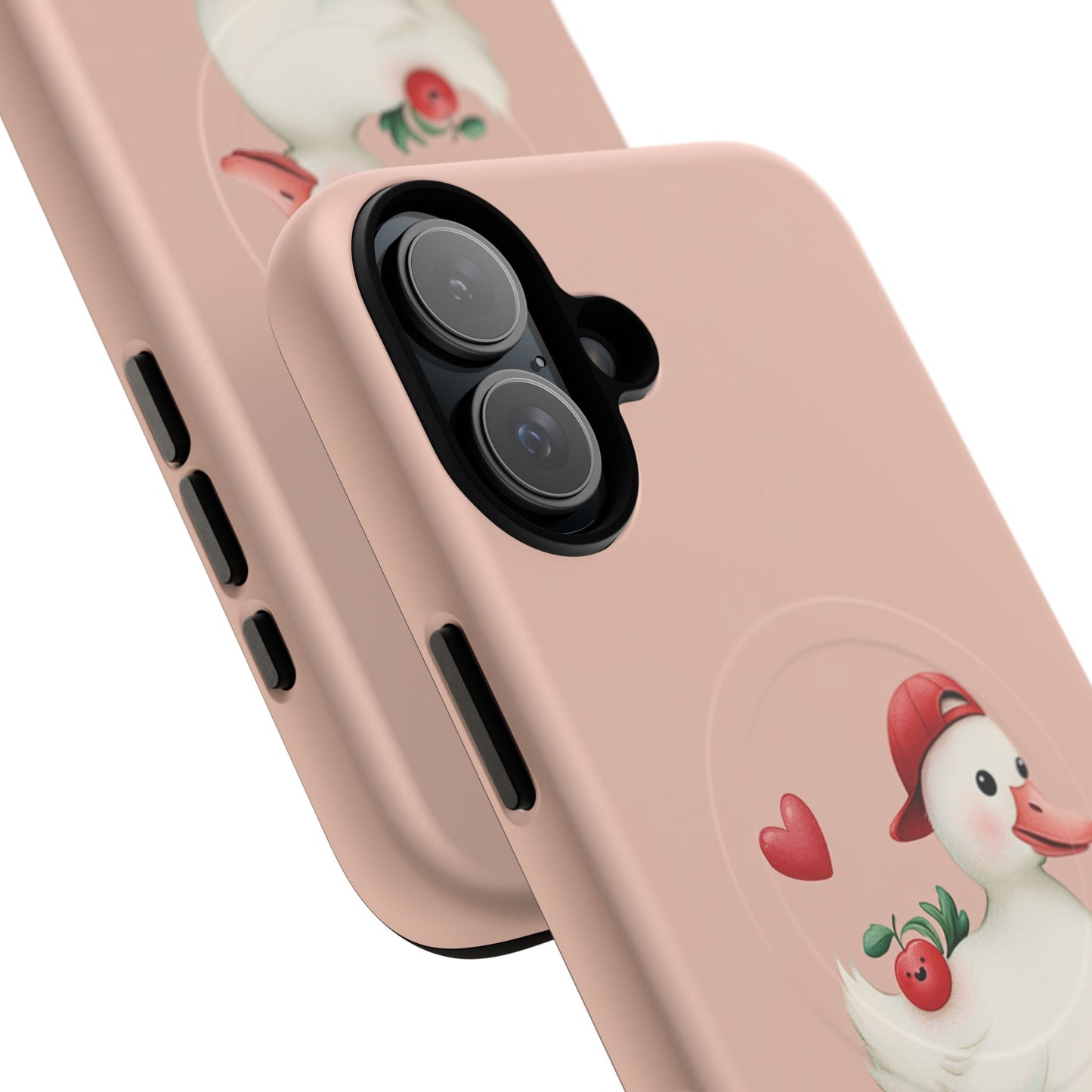 Duck Skateboard Magnetic Phone Case — Cute Pink Protective iPhone Cover