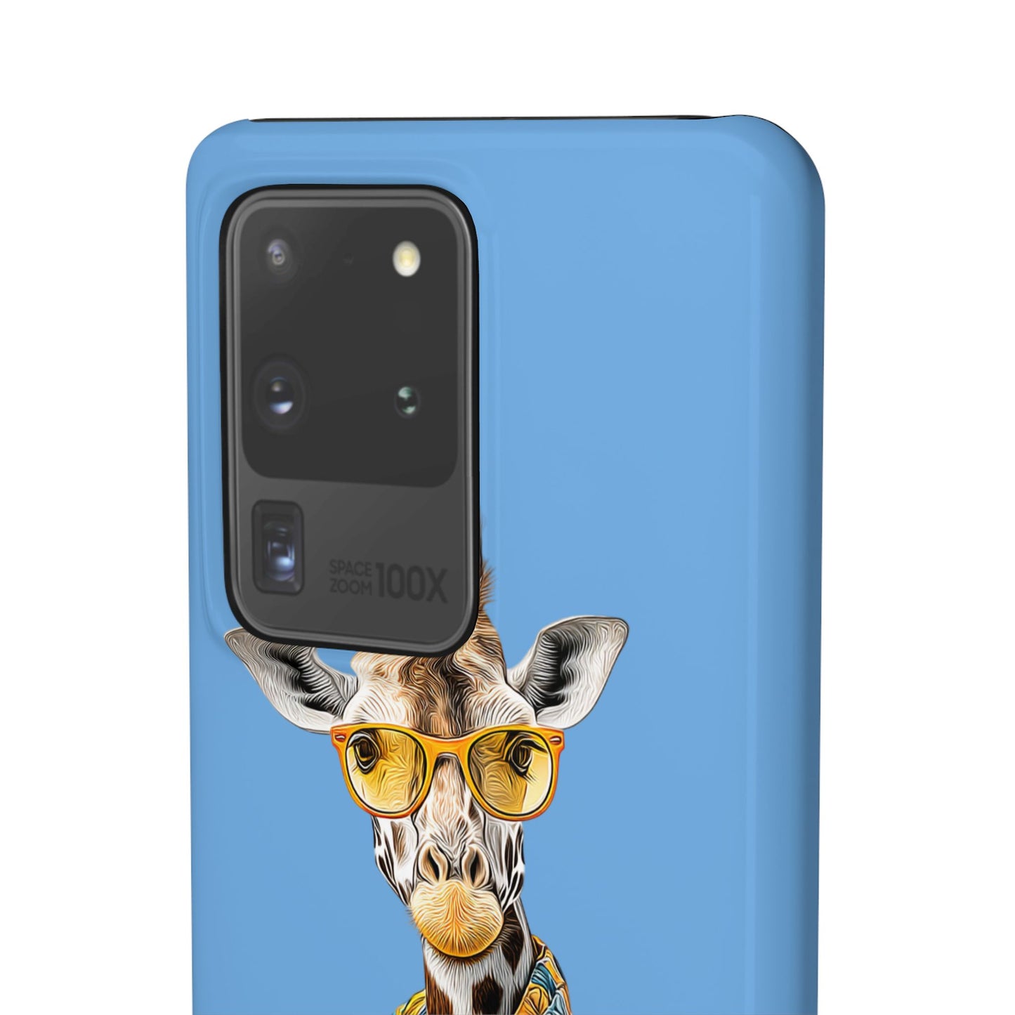 Giraffe Blue Snap Case Phone Cover for Animal Lover Iphone and Samsung models