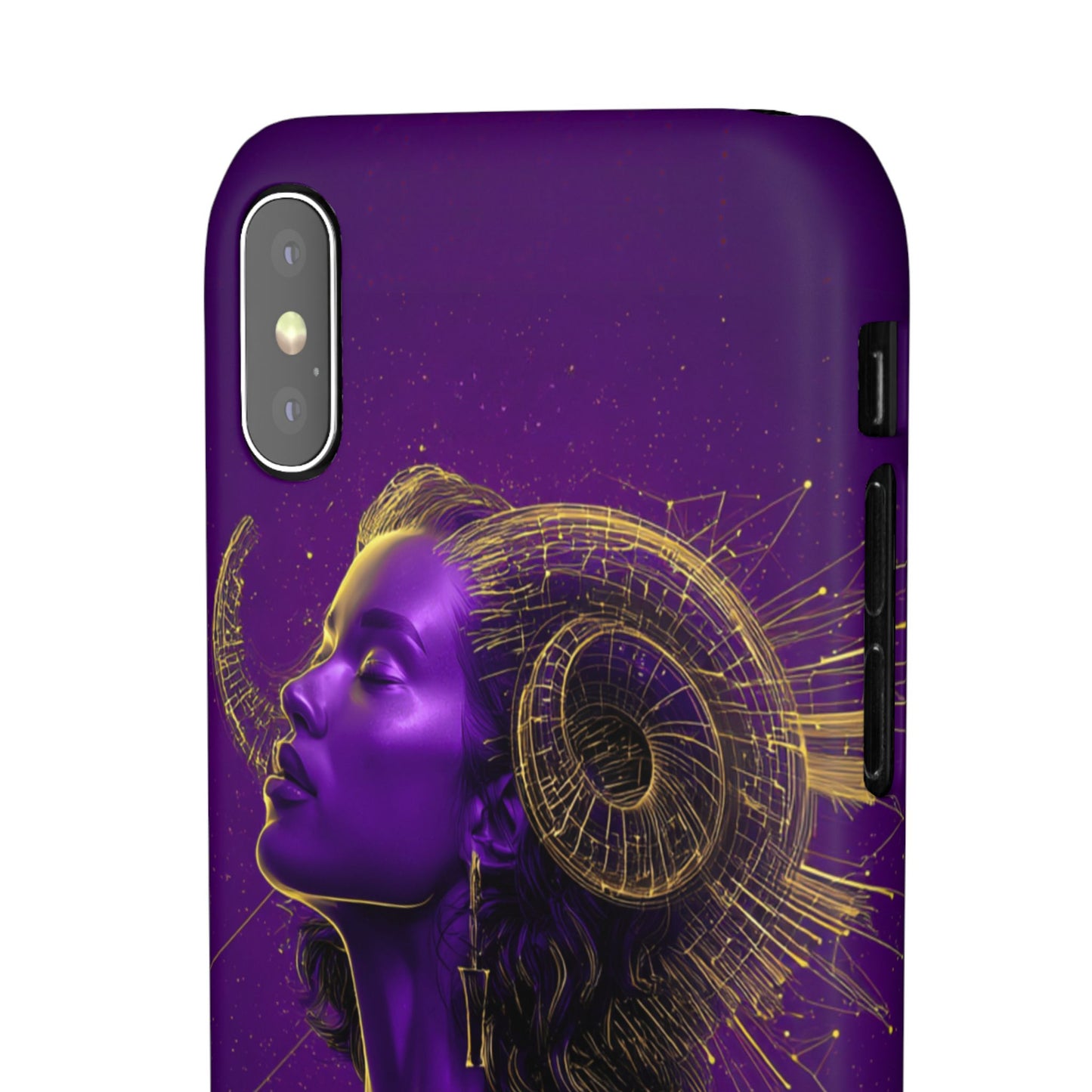Purple Gold Celestial Virgo Snap Case and Protective Cover for Samsung and iPhone
