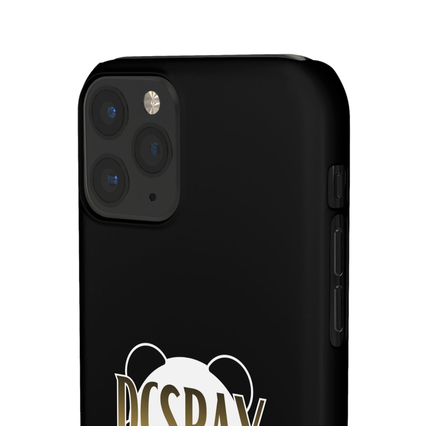 Phone Case — Glossy Black Custom "DCSBAY CUSTOM" Logo Snap Case