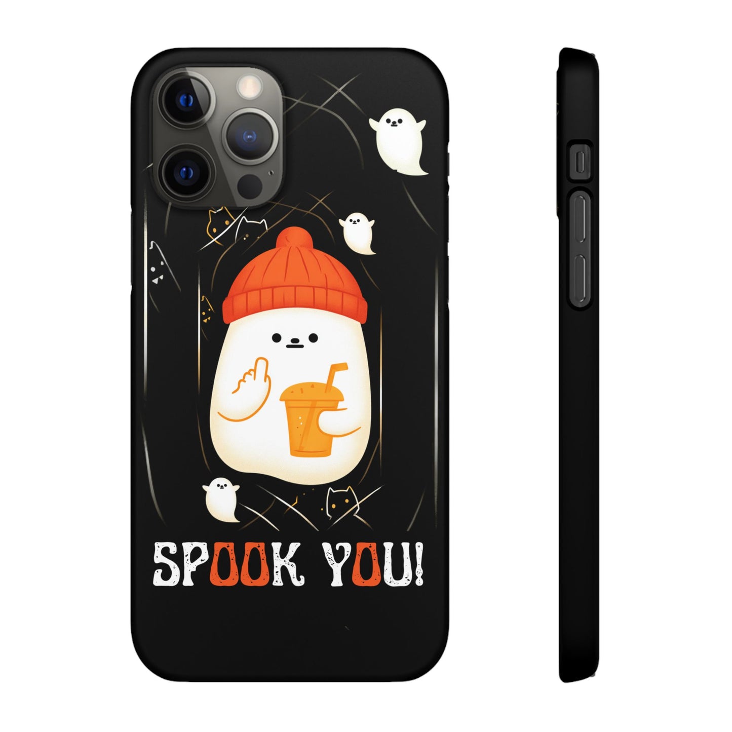 Spook You Halloween Ghost Snap Case Kawaii Protective Phone Cover for iPhone and Samsung