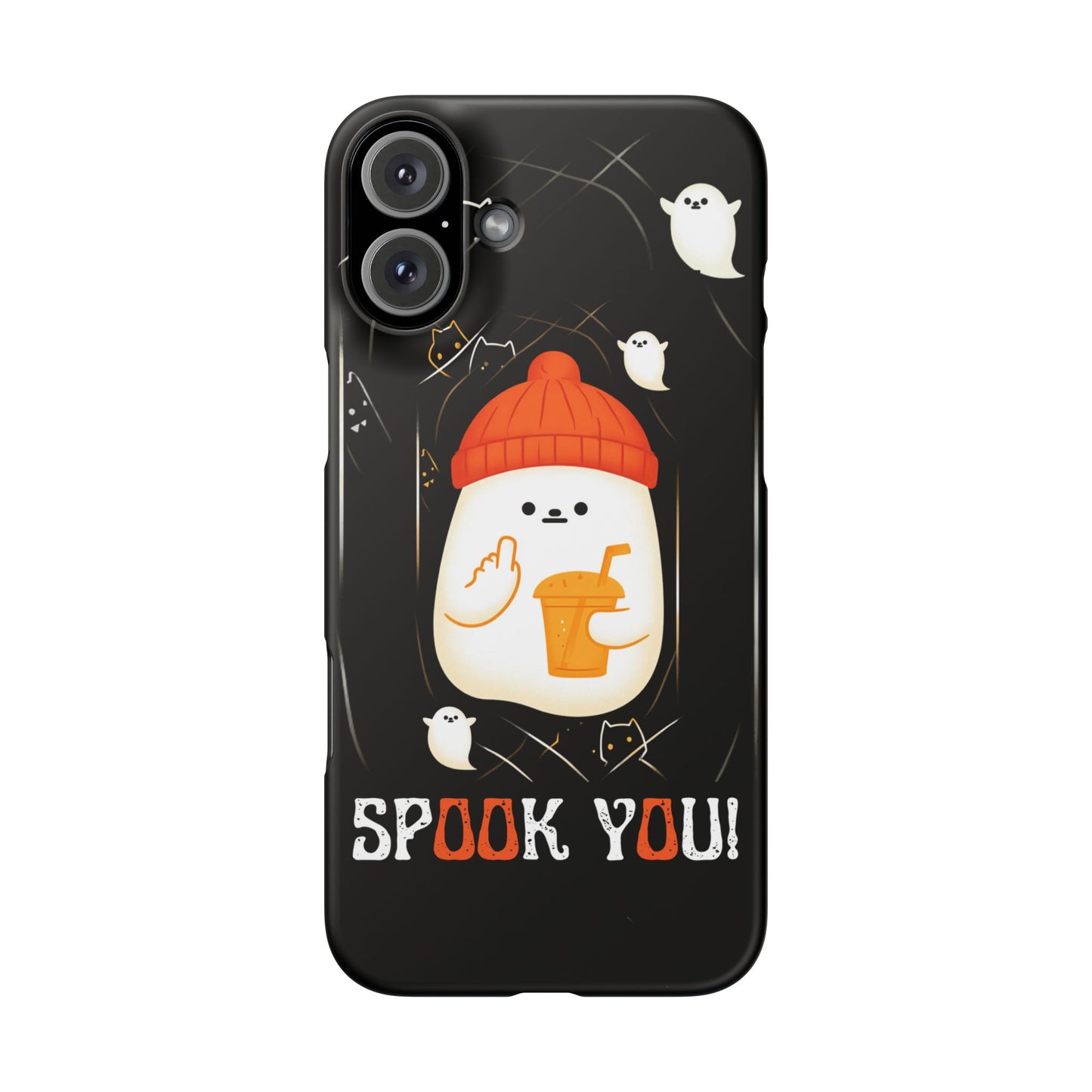 Spook You Halloween Ghost Snap Case Kawaii Protective Phone Cover for iPhone and Samsung