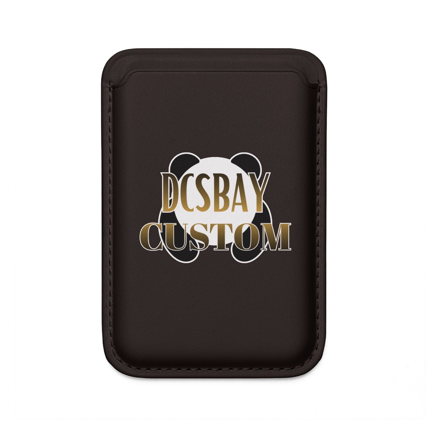 MagSafe Vegan Wallet — Custom Gold “DCSBAY CUSTOM” Panda Design