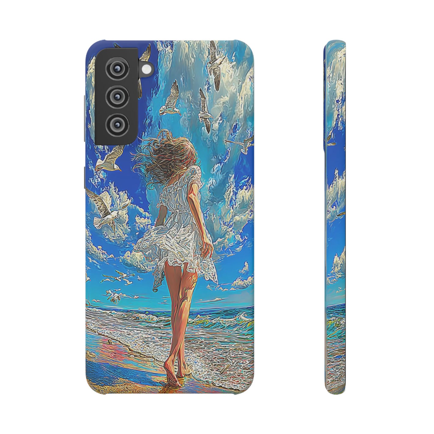 Dreamy Seaside Snap Case, Ocean Waves Phone Cover, Summer Vibe Gift, Cute Aesthetic Accessory, Beach Lover Case