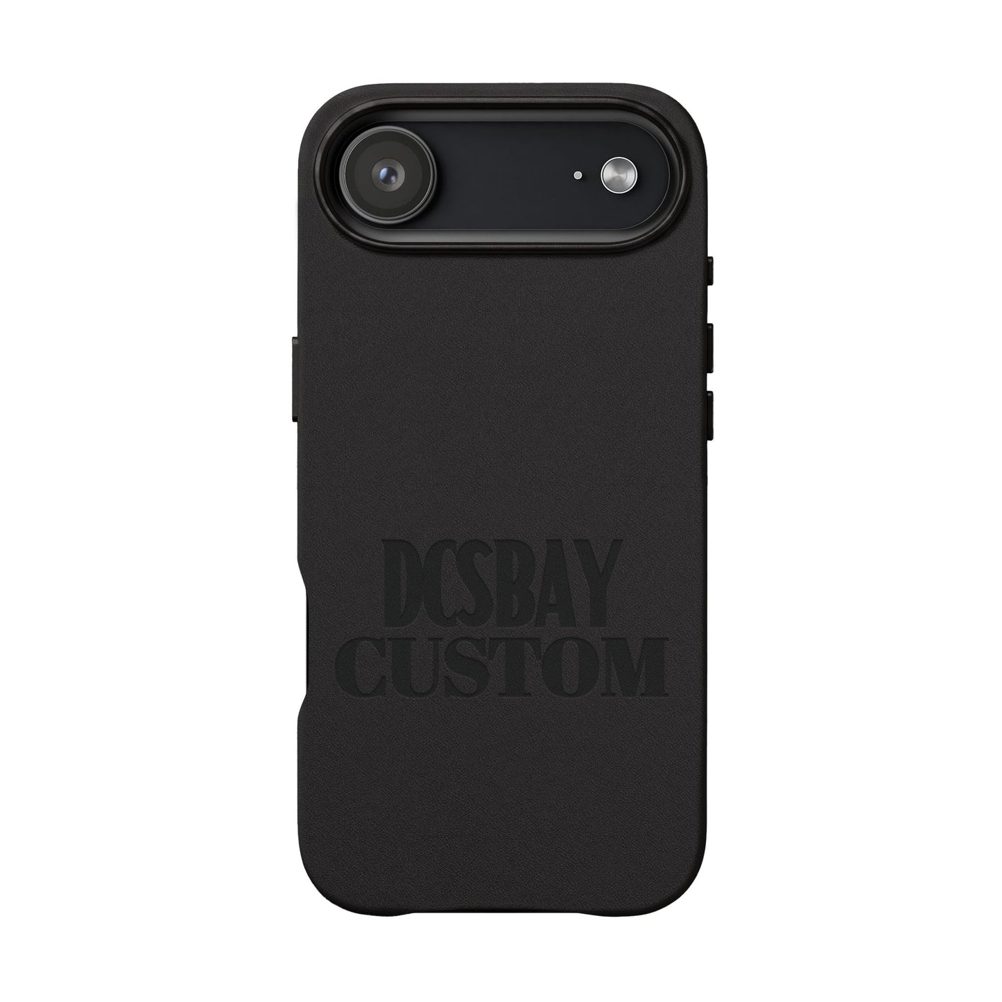 Engraved PU Leather Phone Case — Minimal Bear Silhouette