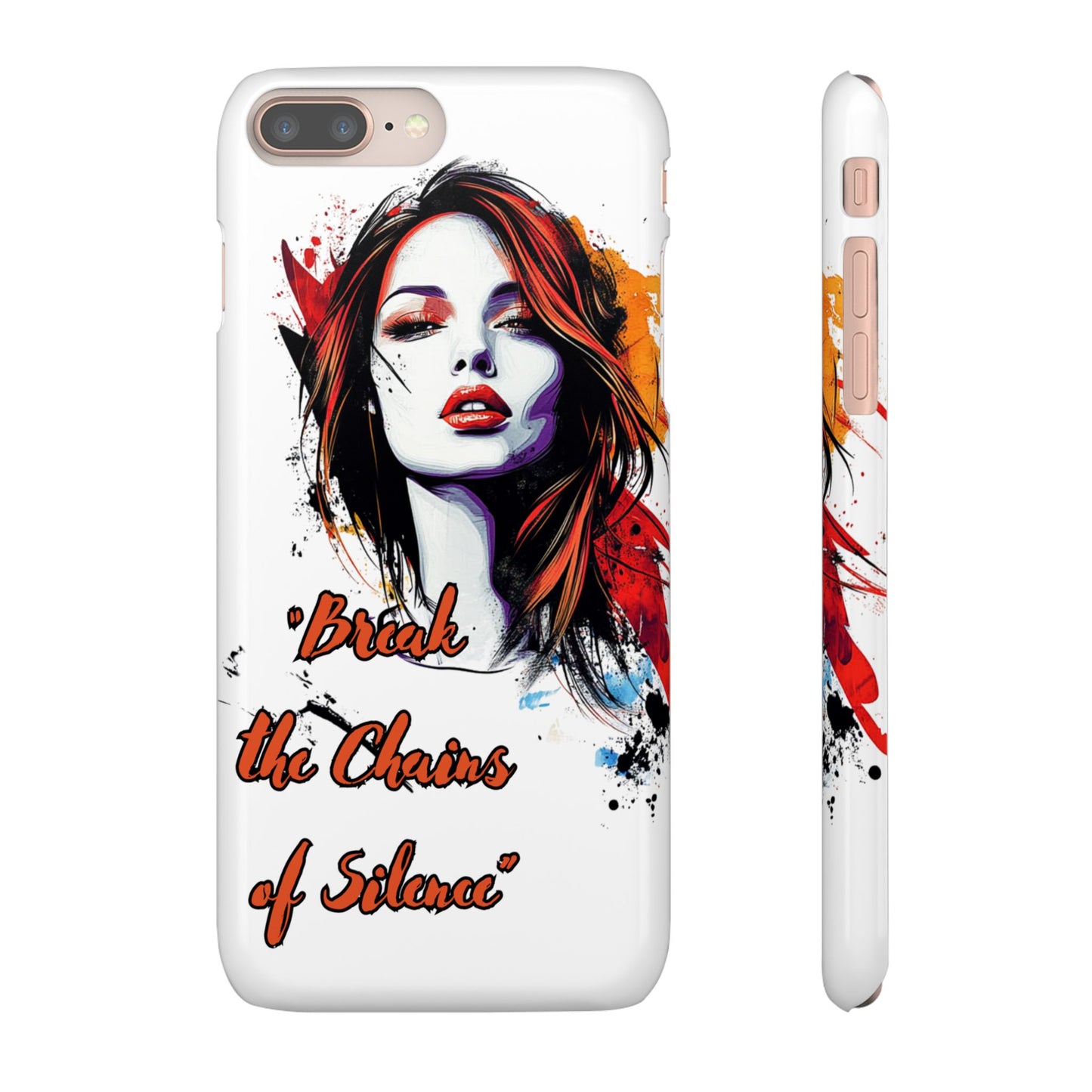Empowering Art Snap Cases, Phone Cover, Break the Chains of Silence, Unique Gift, Inspirational Tech Accessories