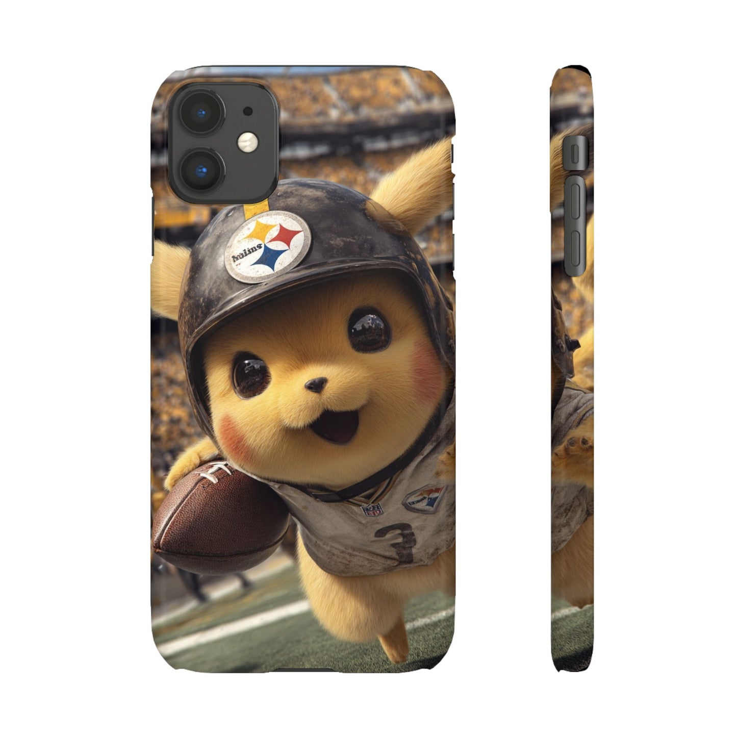 Fun Character Sports Snap Case, Phone Case, Fun Tech Accessory, Cute Gift for Gamers, Football Lovers, Kids.