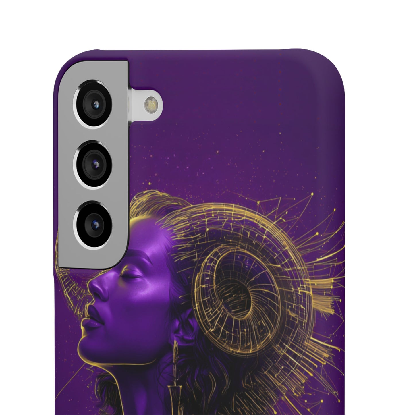 Purple & Gold Celestial Virgo Phone Case – Snap Cover for Samsung & iPhone