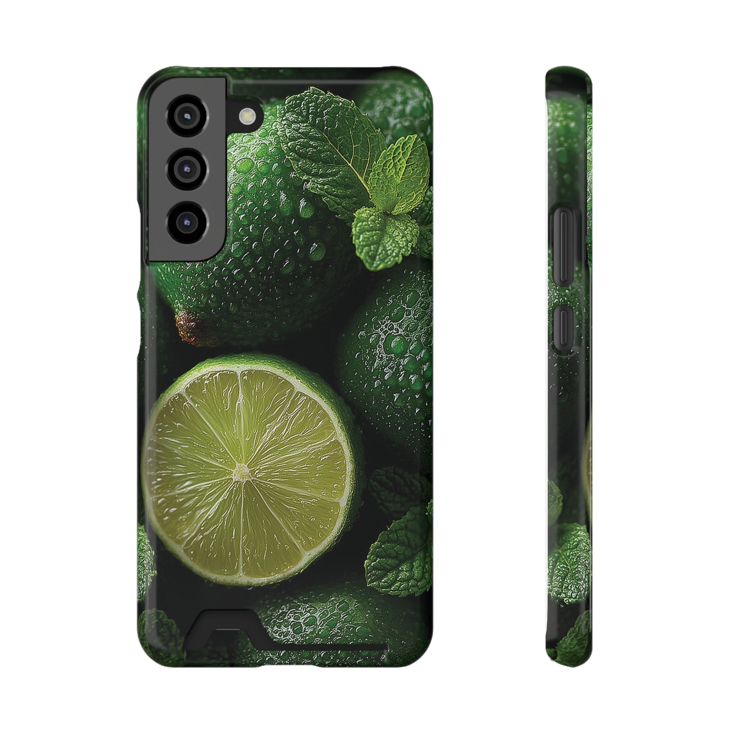 Fresh Lime Phone Case with Card Holder, Citrus Design, Perfect Gift for Summer, Stylish and Functional, Eco-friendly Accessories, [...]