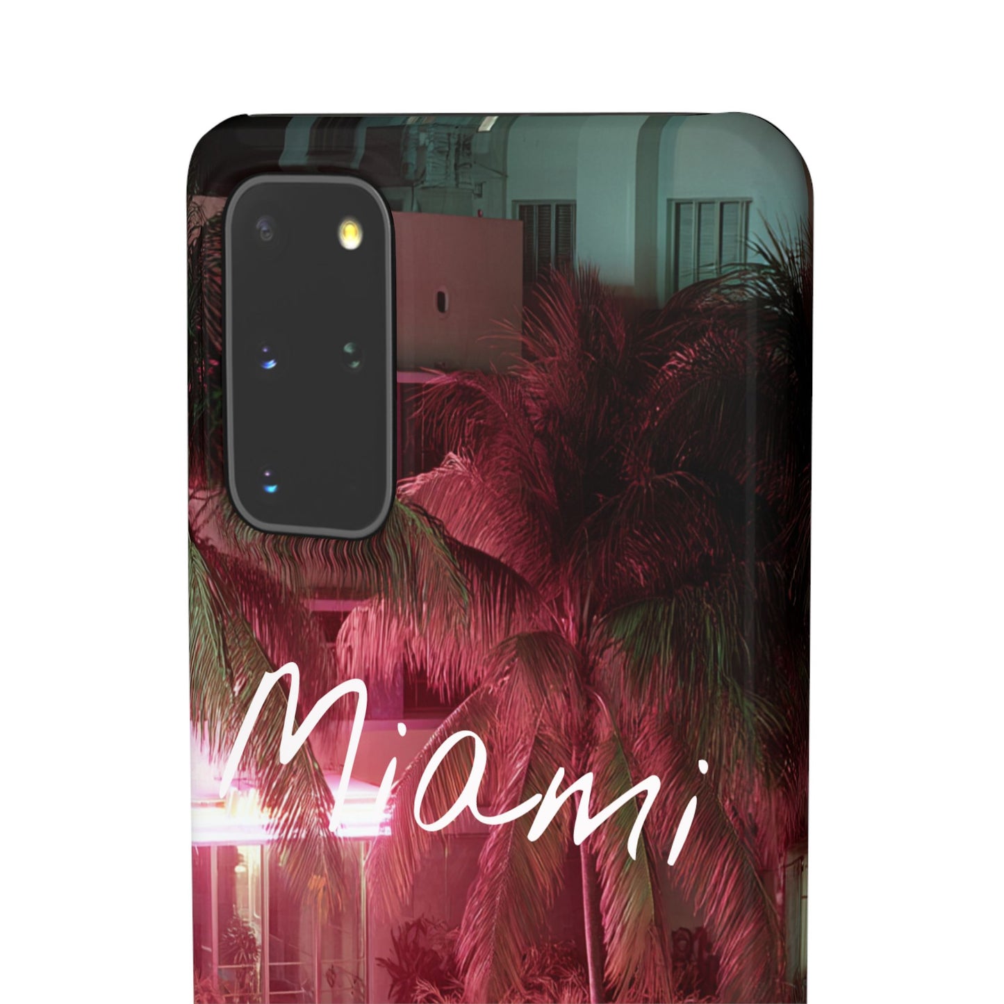 Miami Vibes Snap Case, Tropical Phone Cover, Summer Accessory, Gift for Travel Lovers, Neon Aesthetic, Beach-themed Tech