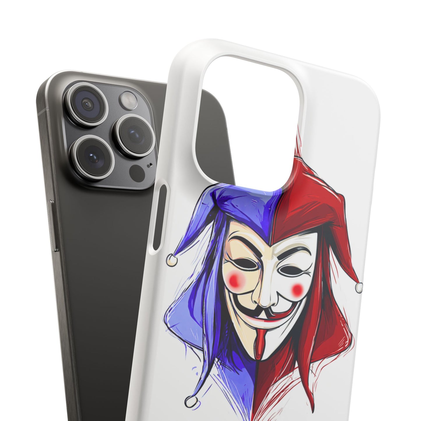 Joker & Anonimous Reunited Guy Fawkes Art Snap Case and Protective Phone Cover For iPhone and Samsung