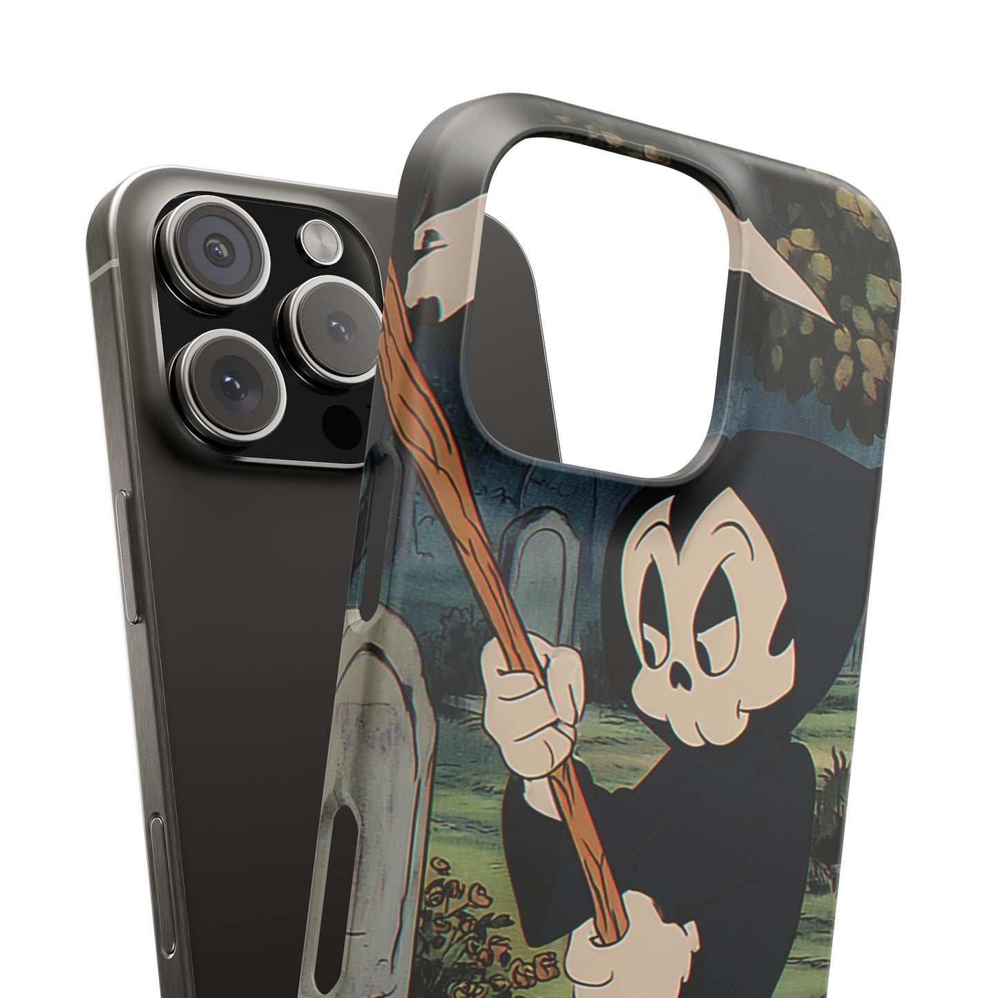 Grim Reaper Snap Case, Halloween Phone Case, Cute Death Phone Cover, Spooky Accessories, Unique Phone Protector
