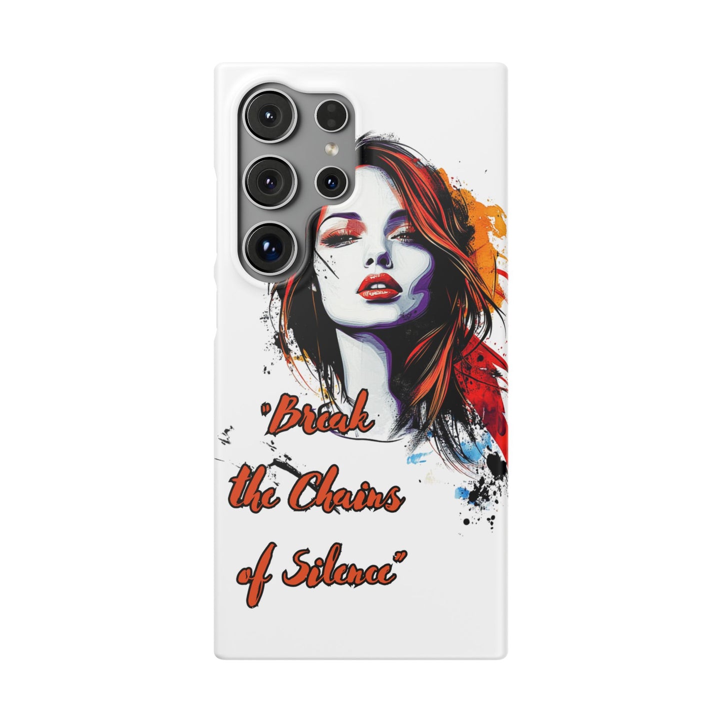 Empowering Art Snap Cases, Phone Cover, Break the Chains of Silence, Unique Gift, Inspirational Tech Accessories