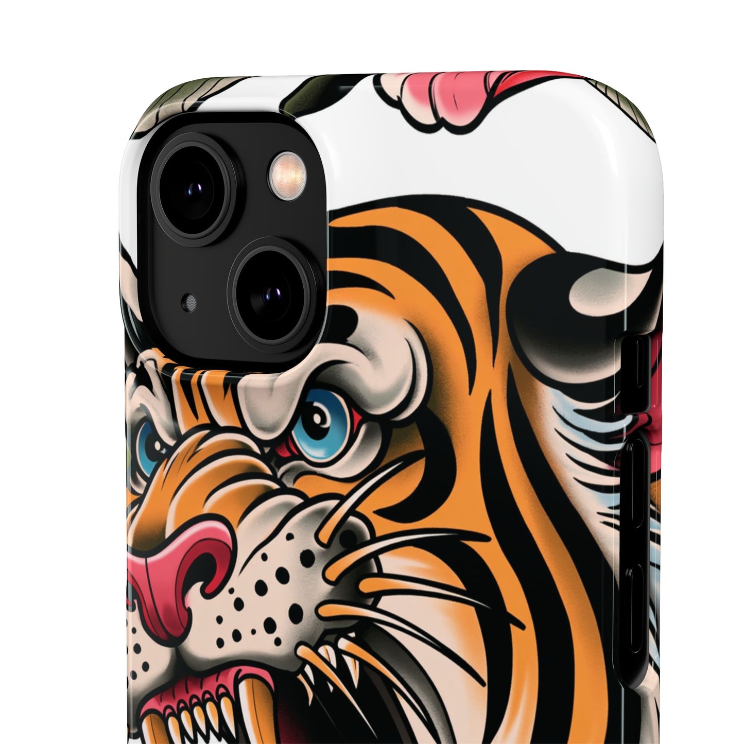 Tiger Floral Phone Case — Vintage Roaring Tiger Snap Case