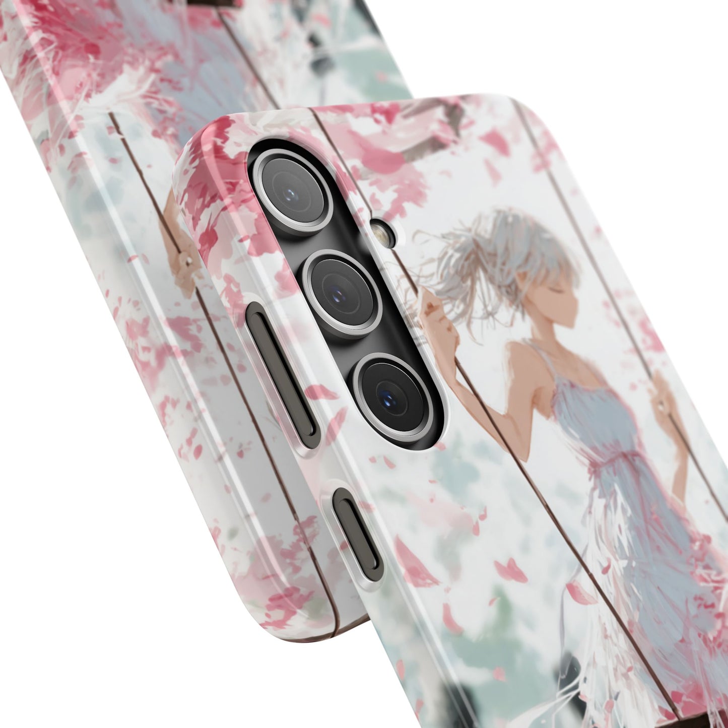 Elegant Floral Snap Cases for iPhone, Personalized Phone Covers, Cute Spring Gifts, Anime Aesthetic Accessories, Flower-themed Cell [...]