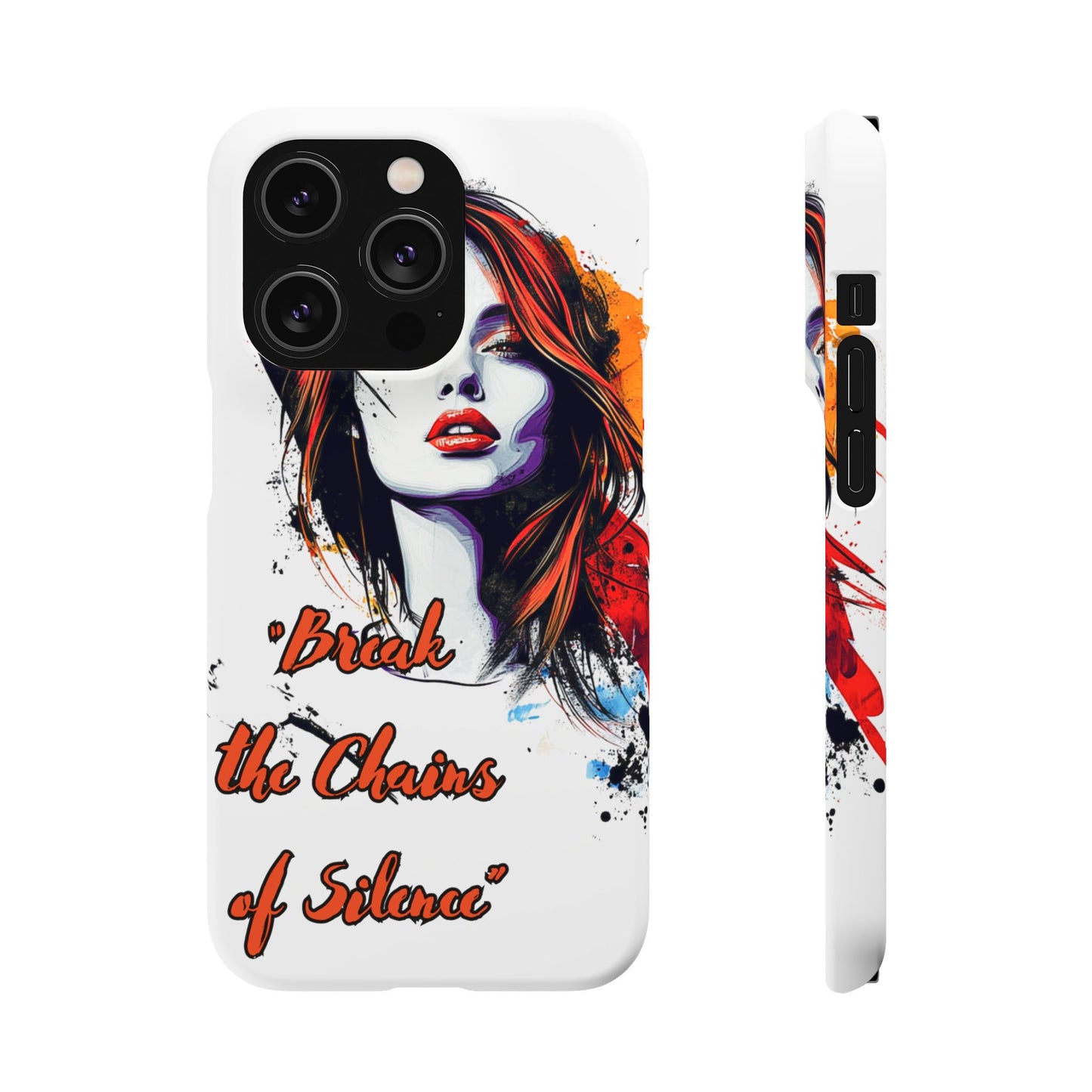 Empowering Art Snap Cases, Phone Cover, Break the Chains of Silence, Unique Gift, Inspirational Tech Accessories