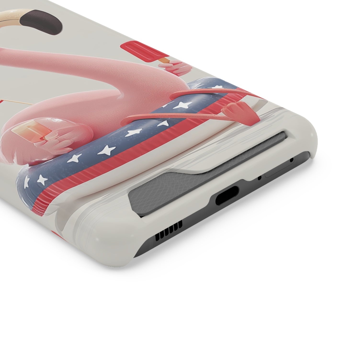 Summer Vibes Phone Case with Card Holder, Cute Flamingo Design, Tropical Cell Phone Accessory, Beach Lover Gift, Fun Summer Accessory, [...]