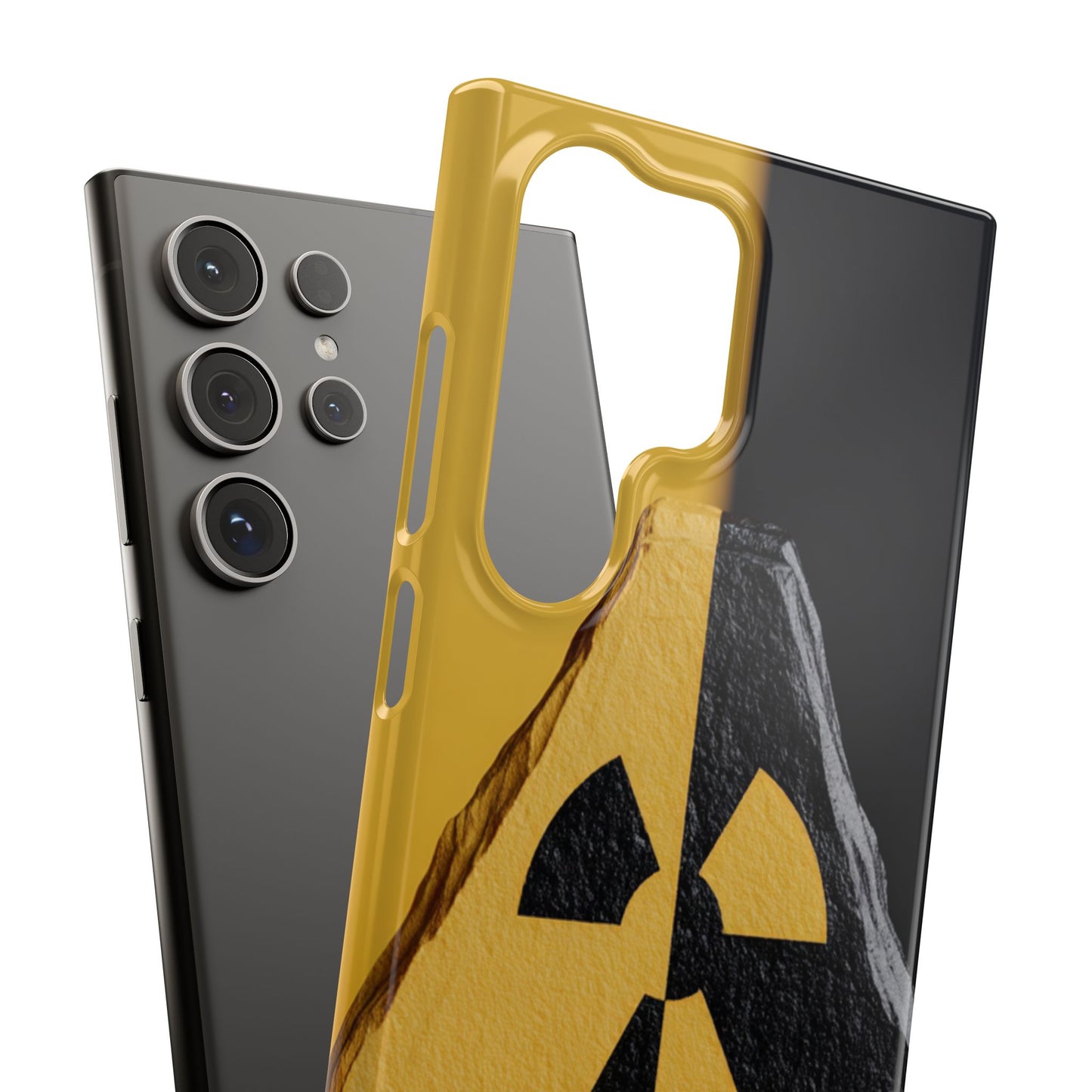 Bold Graphic Snap Case, Radiation Symbol Phone Cover, Trendy Phone Accessory, Unique Gift for Tech Lovers, Stylish Mobile Case