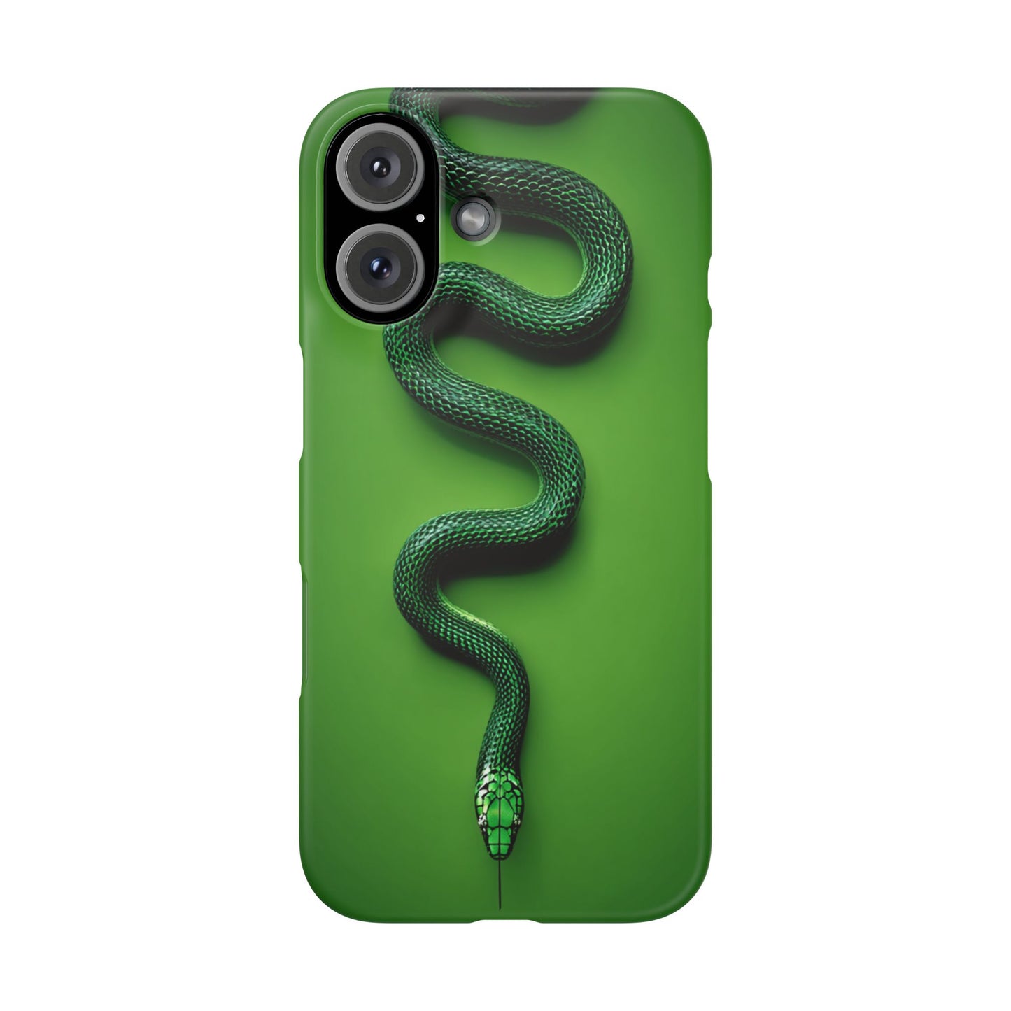 Green Snake Snap Case for iPhone, Stylish Phone Cover, Unique Gift, Trendy Accessory, Birthday, Nature Lover's Phone Case