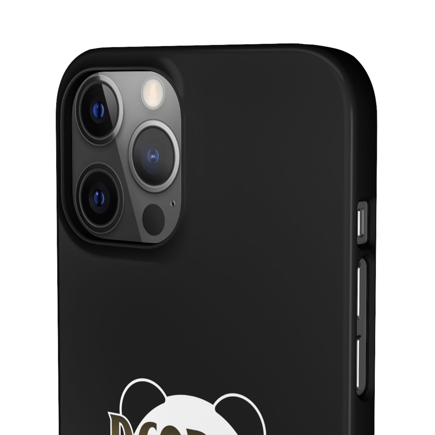 Phone Case — Glossy Black Custom "DCSBAY CUSTOM" Logo Snap Case