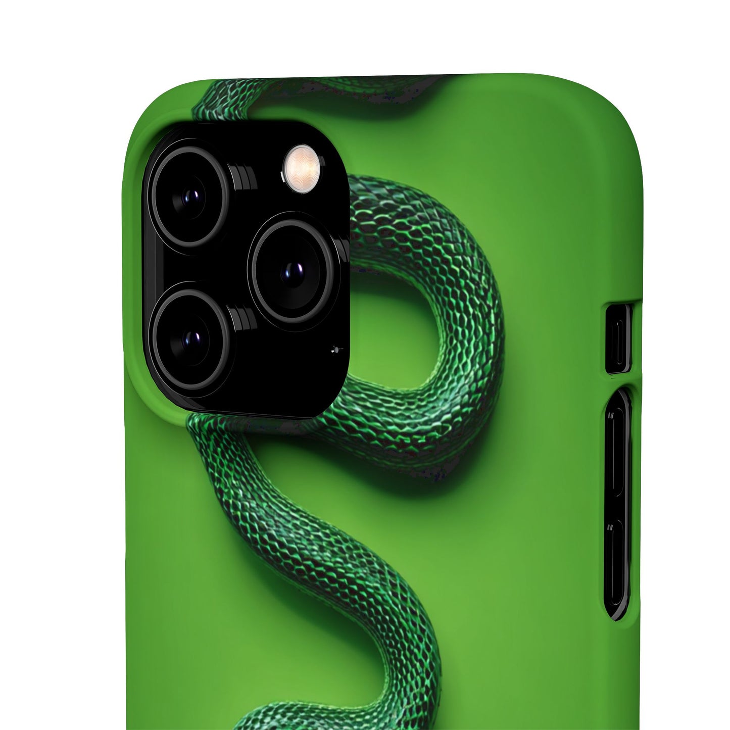 Green Snake Snap Case for iPhone, Stylish Phone Cover, Unique Gift, Trendy Accessory, Birthday, Nature Lover's Phone Case