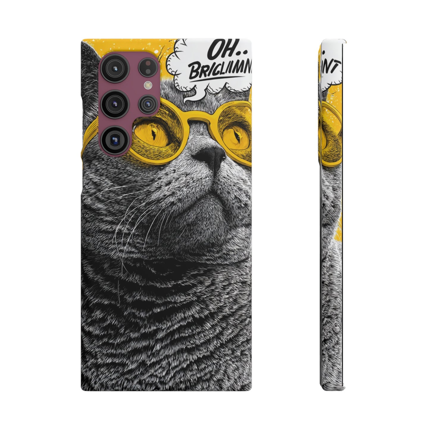 Playful Cat Snap Case - Quirky Phone Cover for Cat Lovers, Gift for Pet Enthusiasts, Funny Accessory for Any Occasion