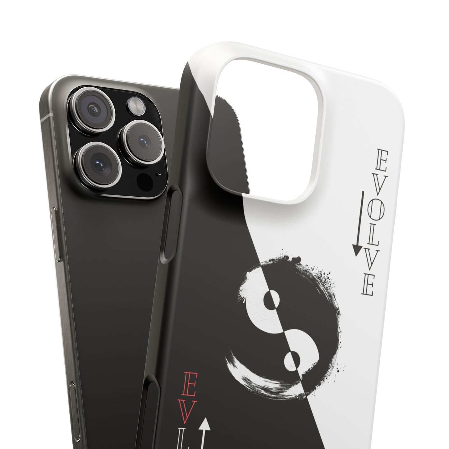 Yin Yang Evolve Black and White Snap Case Cover for iPhone and Samsung