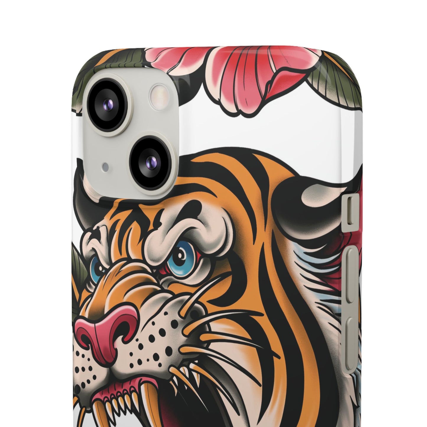 Tiger Floral Phone Case — Vintage Roaring Tiger Snap Case