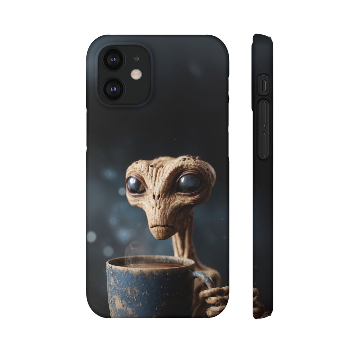 Alien Coffee Snap Case, Unique Phone Cover, Pop Culture Accessory, Gift for Sci-Fi Lovers, Customizable Phone Case