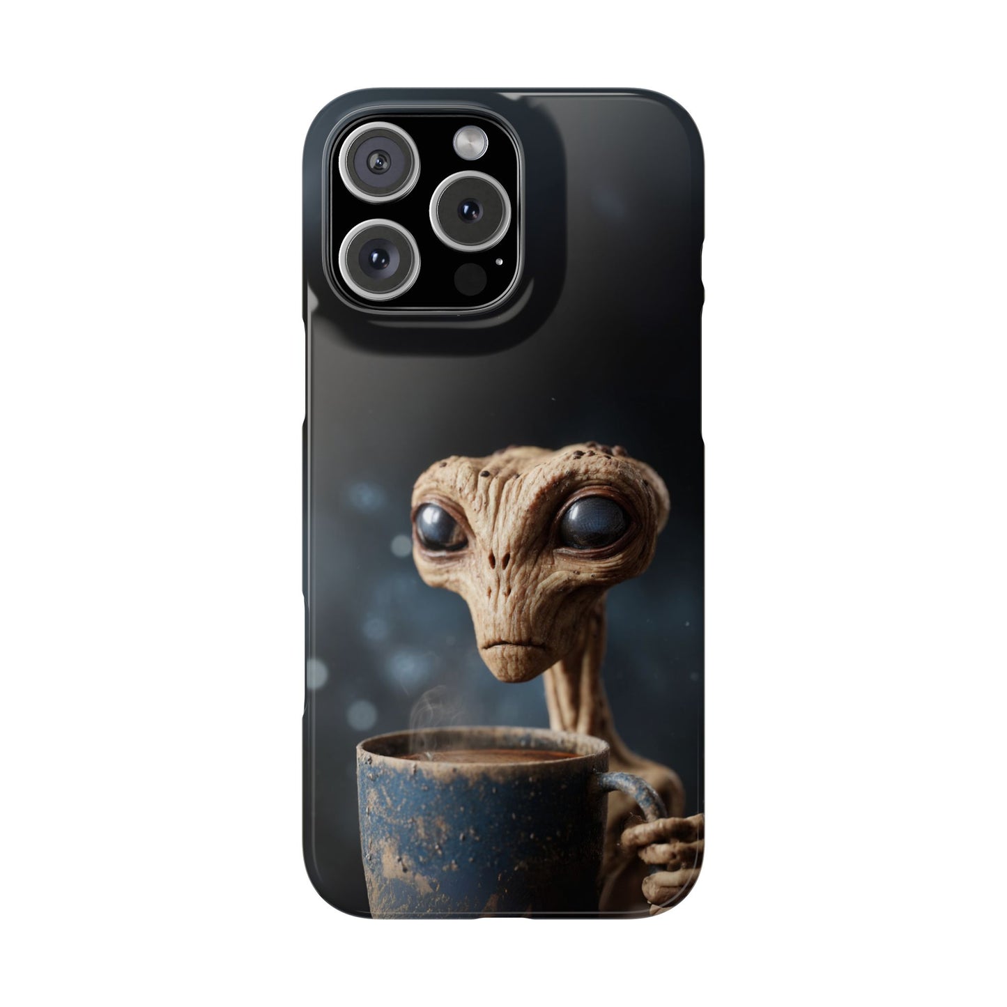 Alien Coffee Snap Case, Unique Phone Cover, Pop Culture Accessory, Gift for Sci-Fi Lovers, Customizable Phone Case