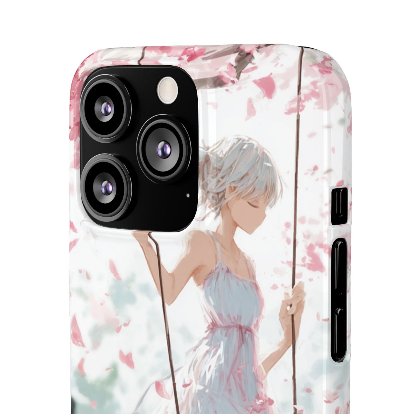 Elegant Floral Snap Cases for iPhone, Personalized Phone Covers, Cute Spring Gifts, Anime Aesthetic Accessories, Flower-themed Cell [...]