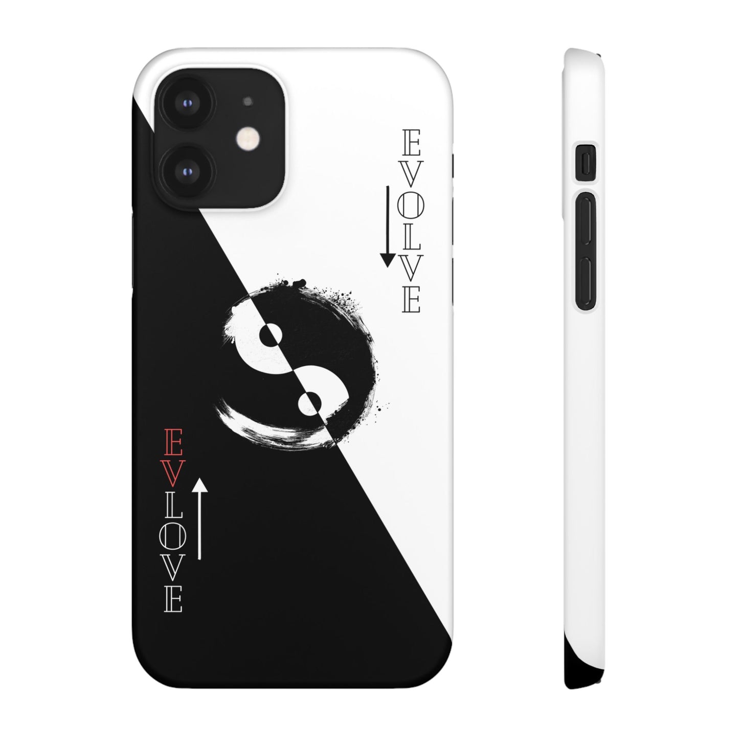 Yin Yang Evolve Black and White Snap Case Cover for iPhone and Samsung