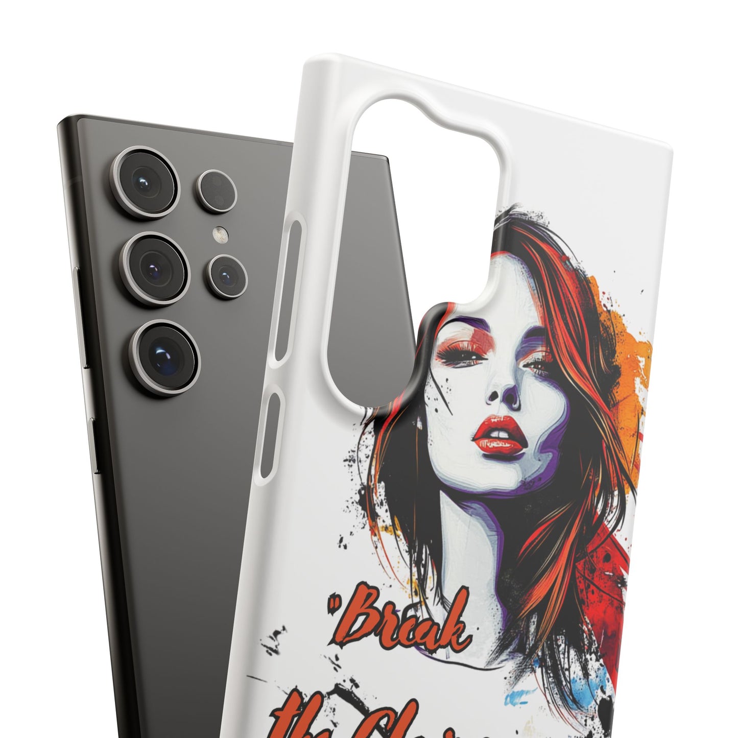 Empowering Art Snap Cases, Phone Cover, Break the Chains of Silence, Unique Gift, Inspirational Tech Accessories